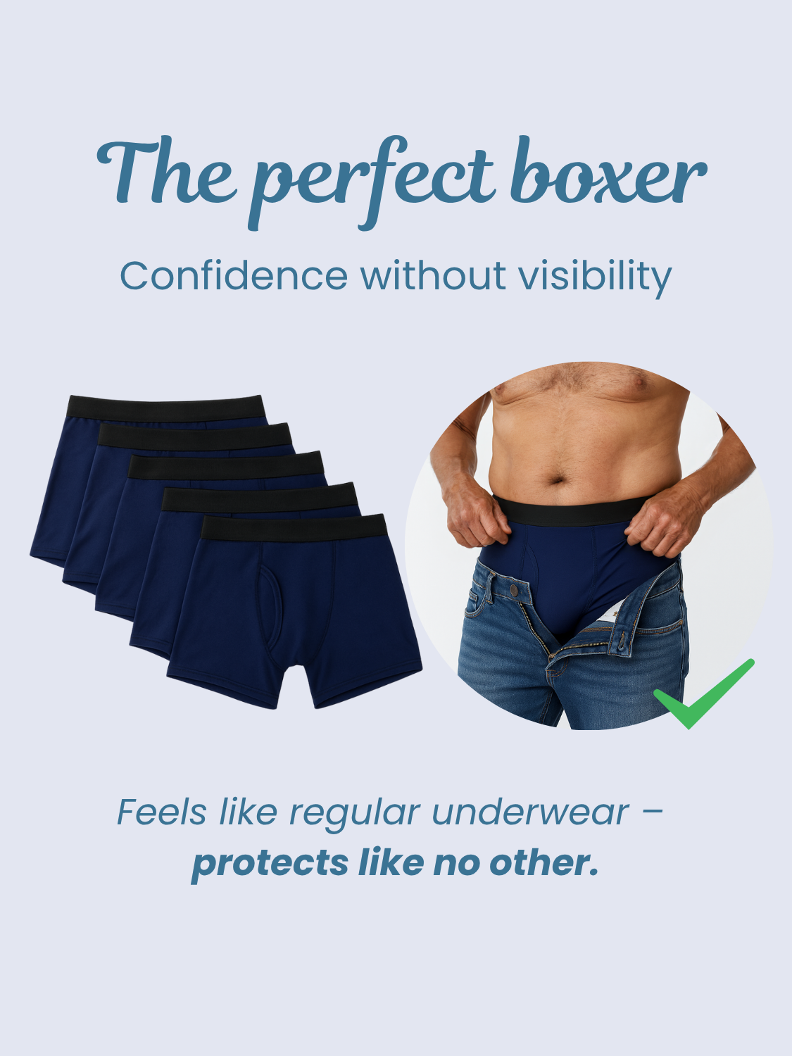 Ben’s Signature Leak-Proof Boxers (Graphite Gray)